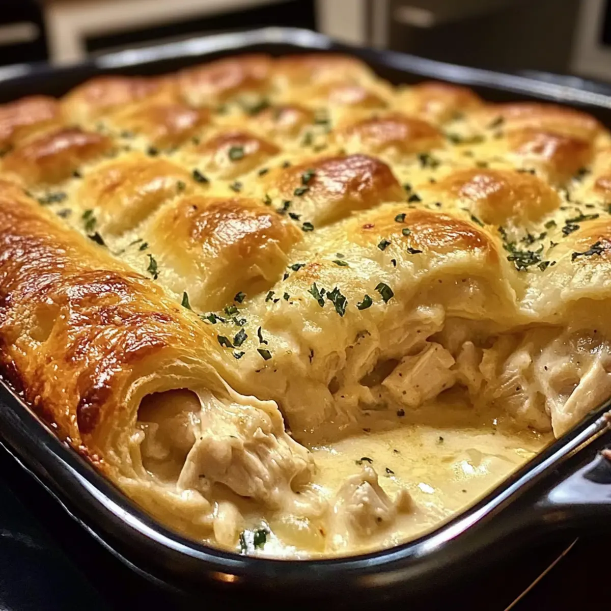 Cheesy Chicken Crescent Bake