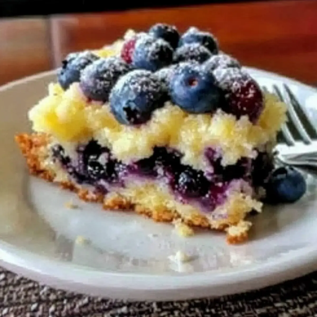 Lemon Blueberry Cheesecake Dump Cake