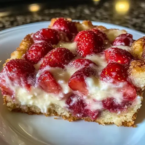 Strawberry Cheesecake Dump Cake