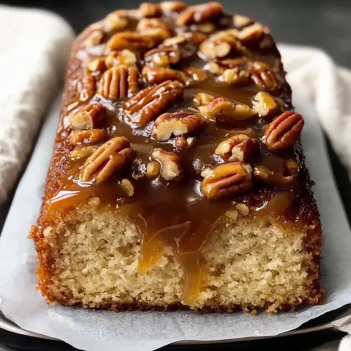 Upside-Down Caramel Pecan Cake