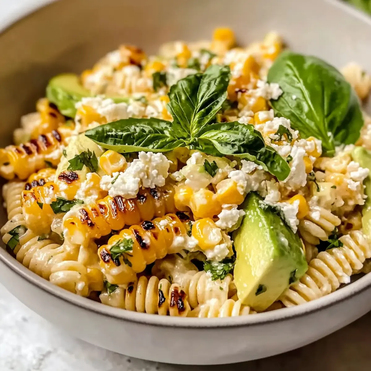 Creamy Street Corn Pasta Salad