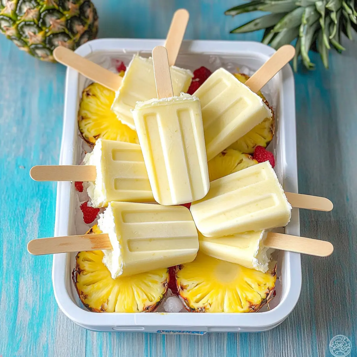 Piña Colada Popsicles