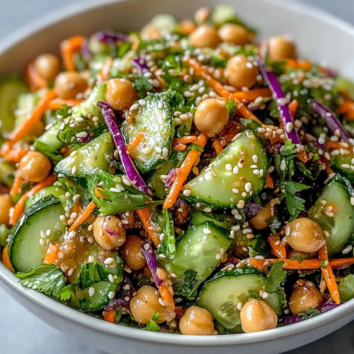 Cucumber and Chickpea Slaw