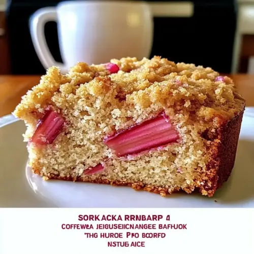 Sour Cream Rhubarb Coffee Cake