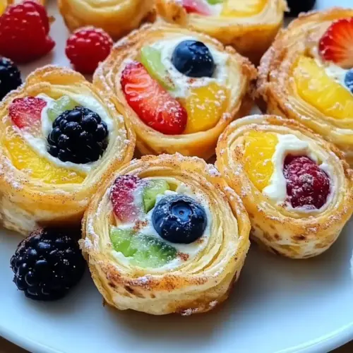Cheesecake Fruit Salad Roll Ups