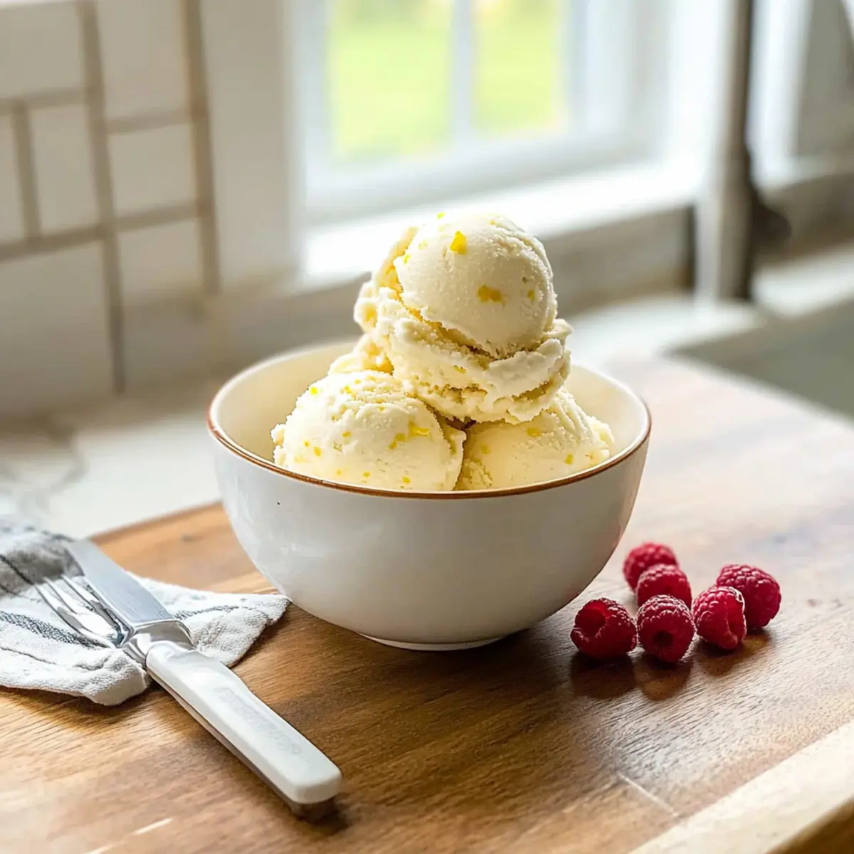 Lemon Cottage Cheese Ice Cream
