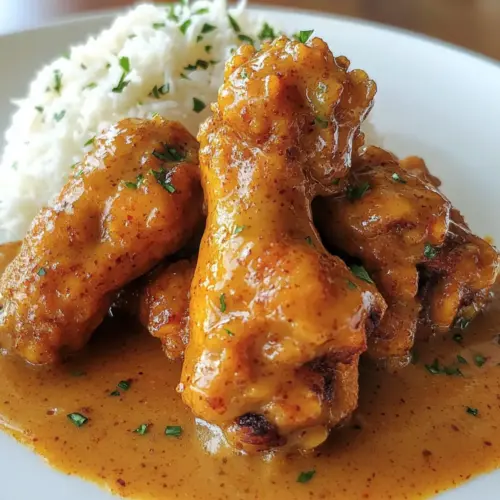smothered chicken wings