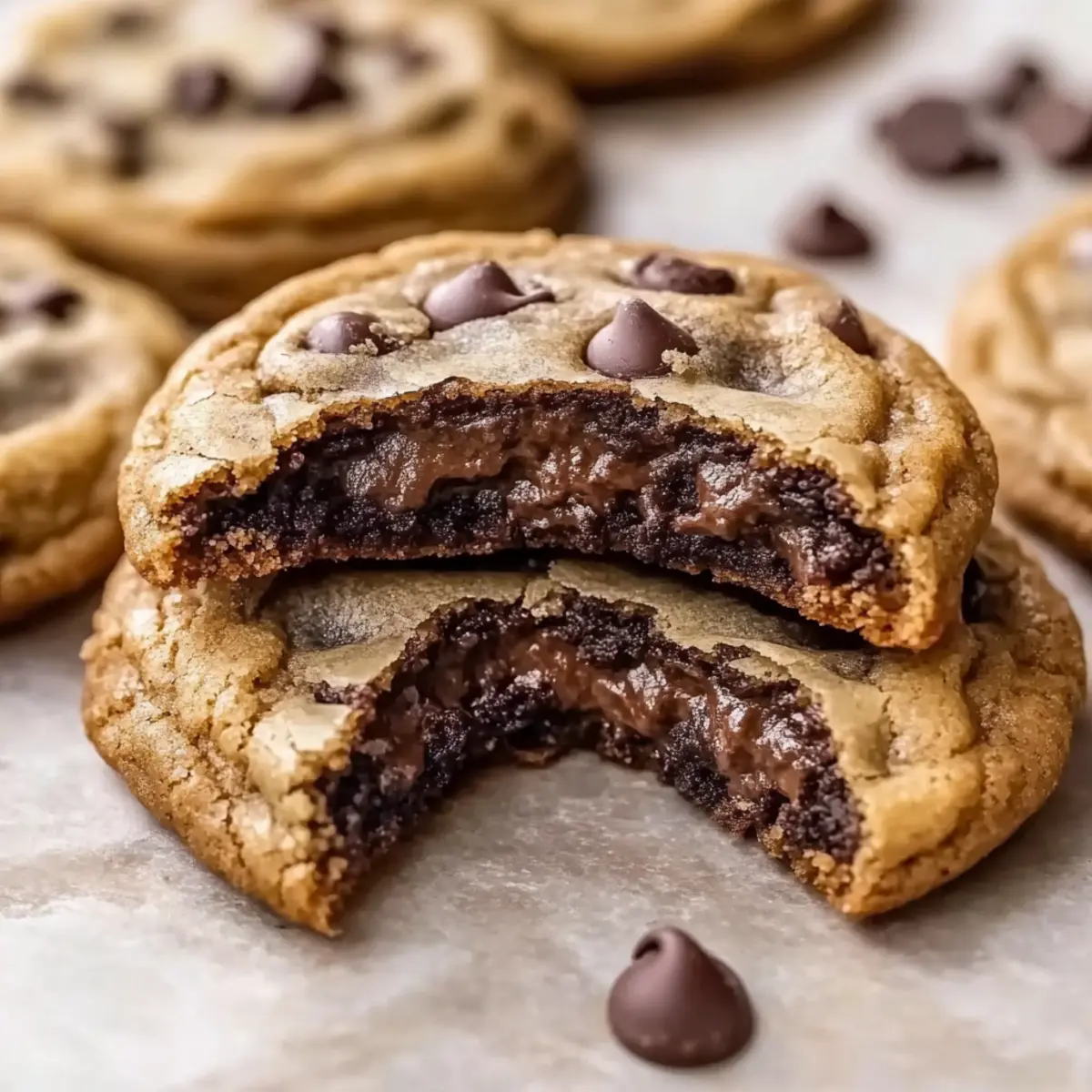 Brownie-Stuffed Chocolate Chip Cookies