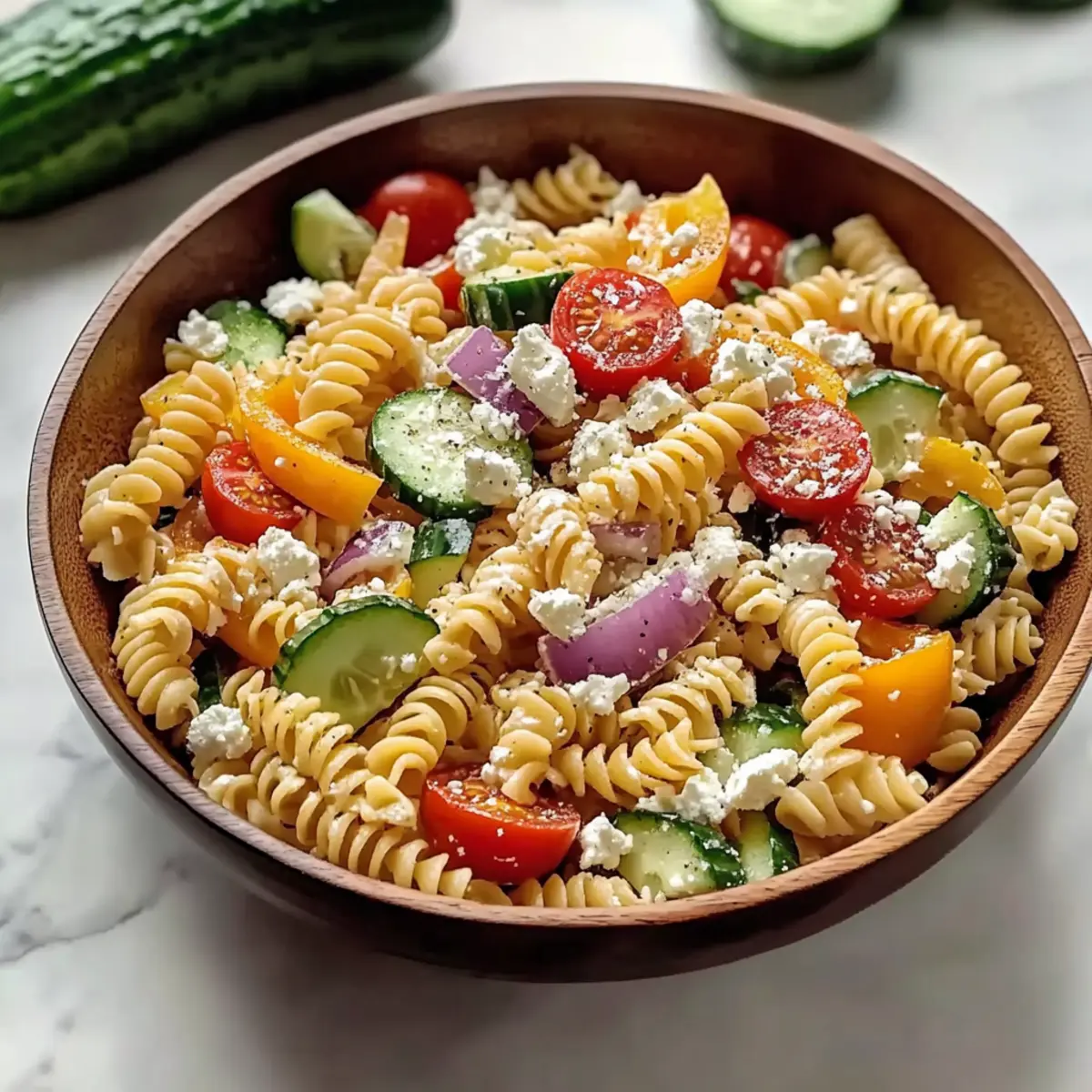 High Protein Greek Pasta Salad: Fresh & Satisfying Delight 2 b1c17c4a d307 4e1b 9469