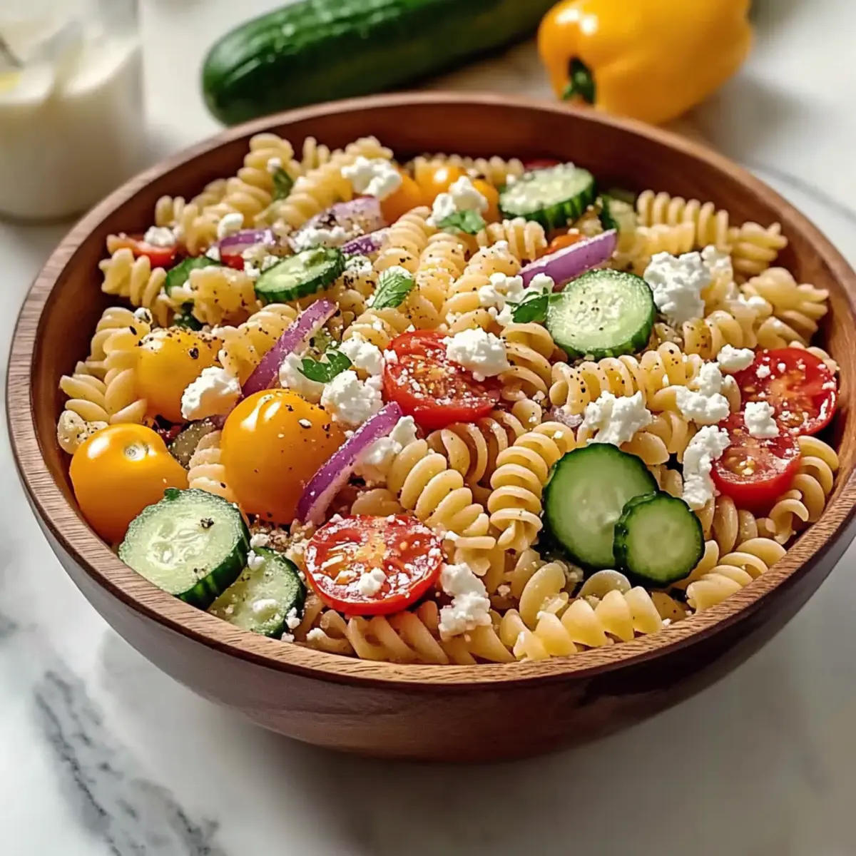 High Protein Greek Pasta Salad: Fresh & Satisfying Delight 1 b1c17c4a d307 4e1b 9469 23e2b66dc3bftr vlrtni