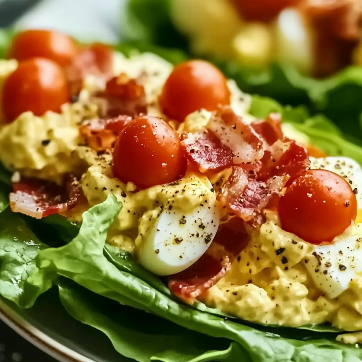 BLT Egg Salad Lettuce Wraps