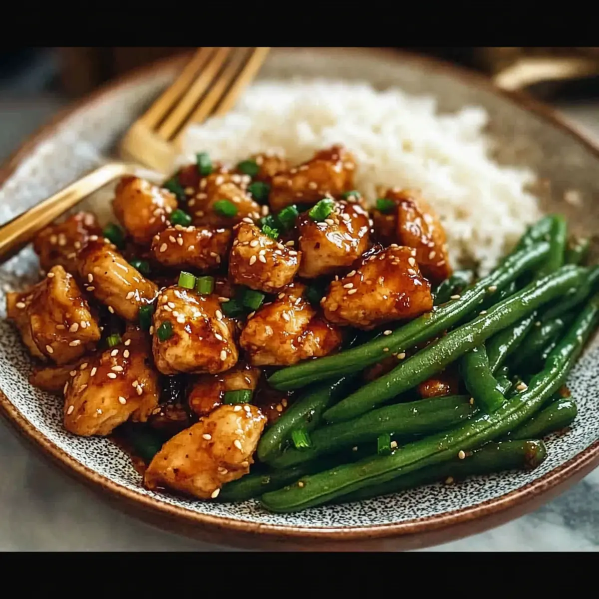 Honey Garlic Chicken and Green Beans