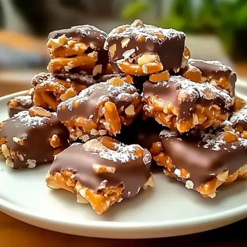 No-Bake Peanut Butter Pretzel Clusters