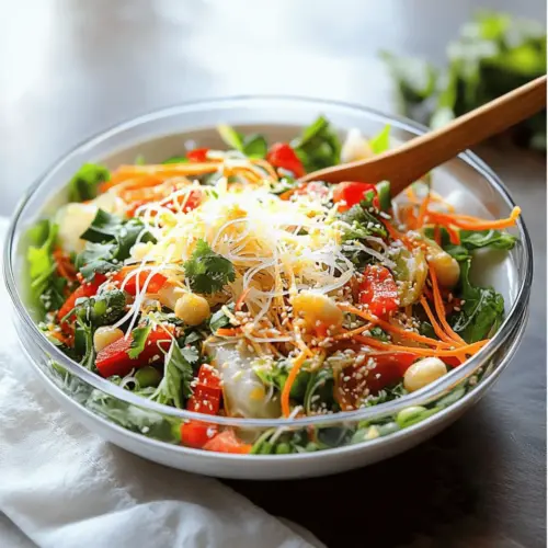 Spring Roll Salad with Spicy Ginger Dressing