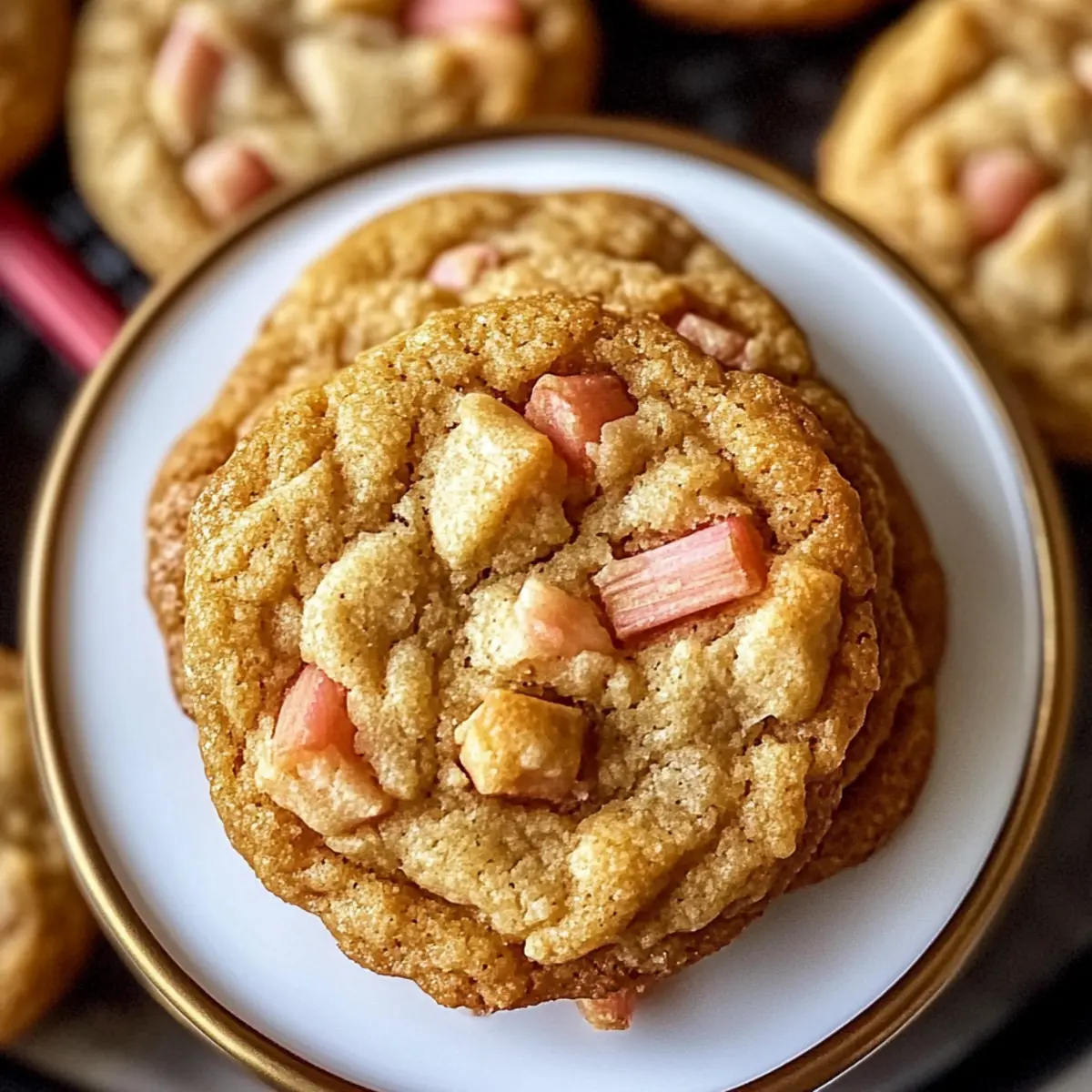 Brown Sugar Rhubarb Cookies