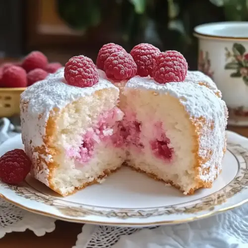 Raspberry Angel Food Cake