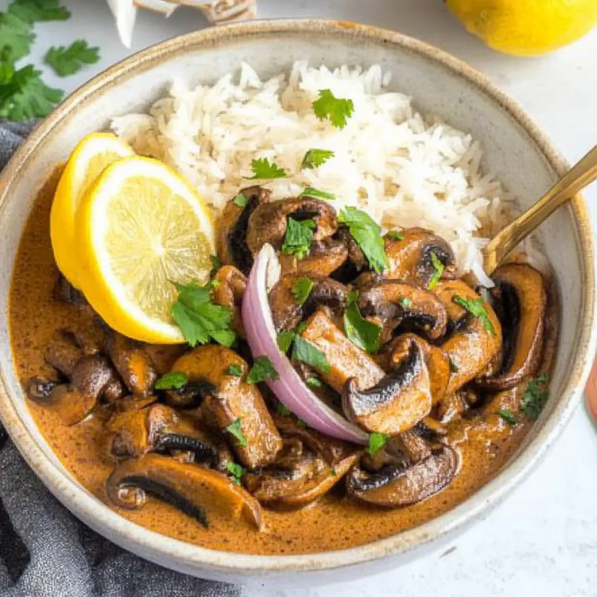 Creamy Mushroom Coconut Curry