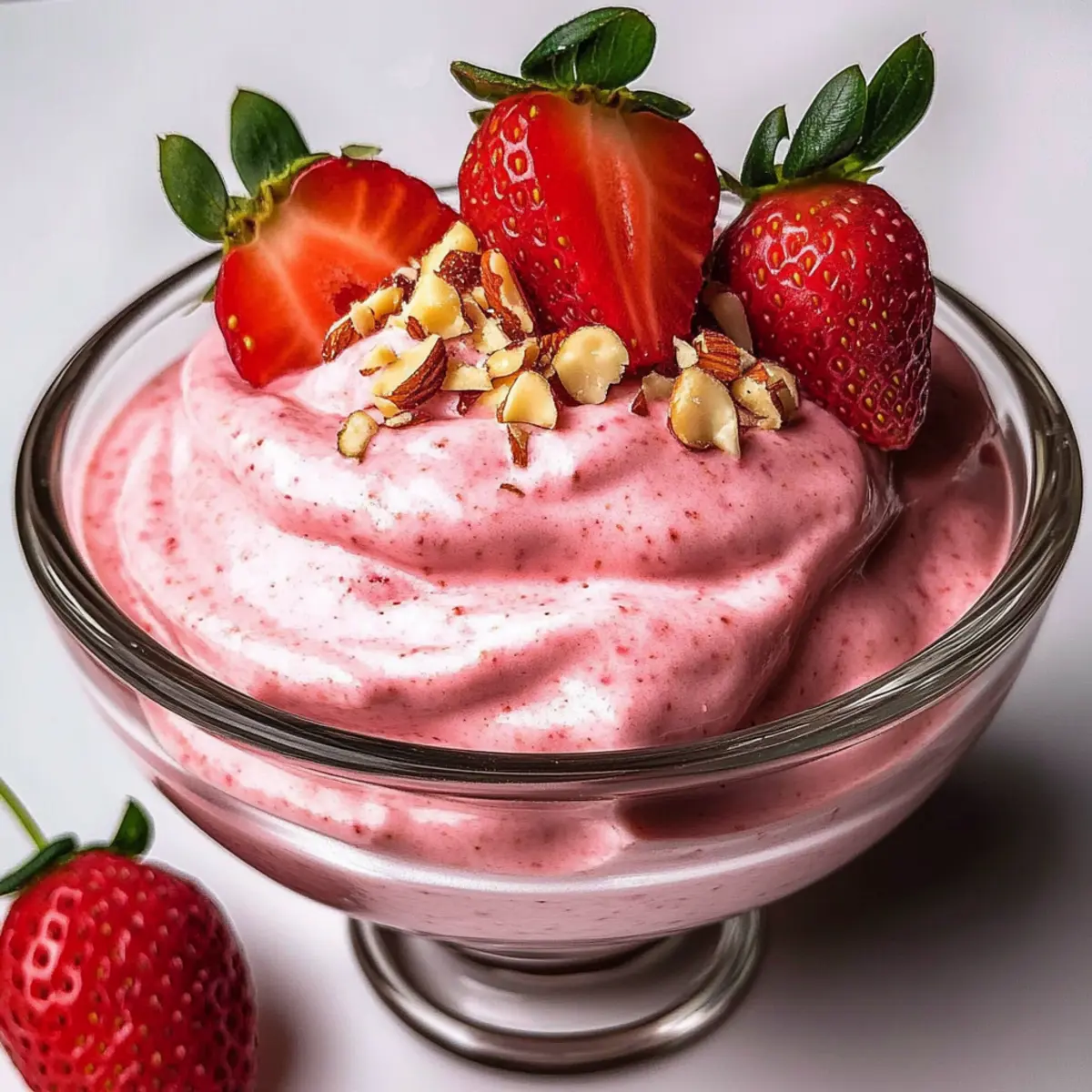 Strawberry Cottage Cheese Mousse