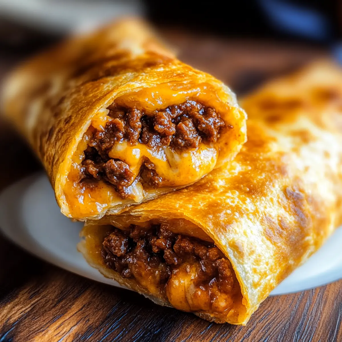Beef and Cheese Chimichangas