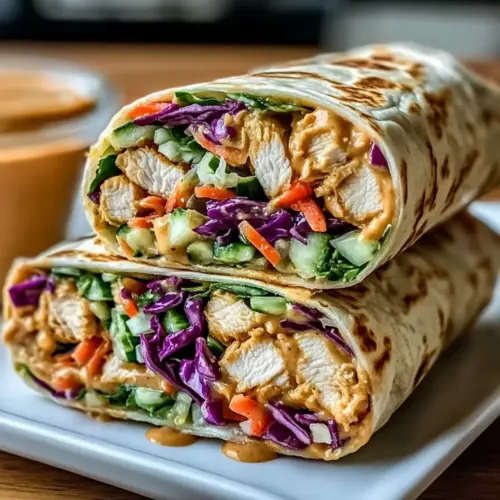 Thai Peanut Chicken Wraps