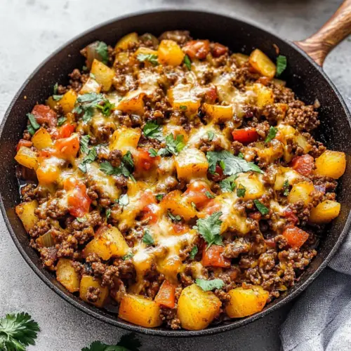 Mexican Ground Beef and Potato Skillet