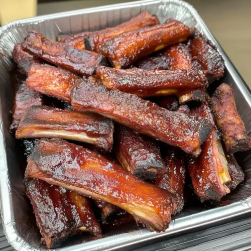 Sweet Heat Peach Party Ribs