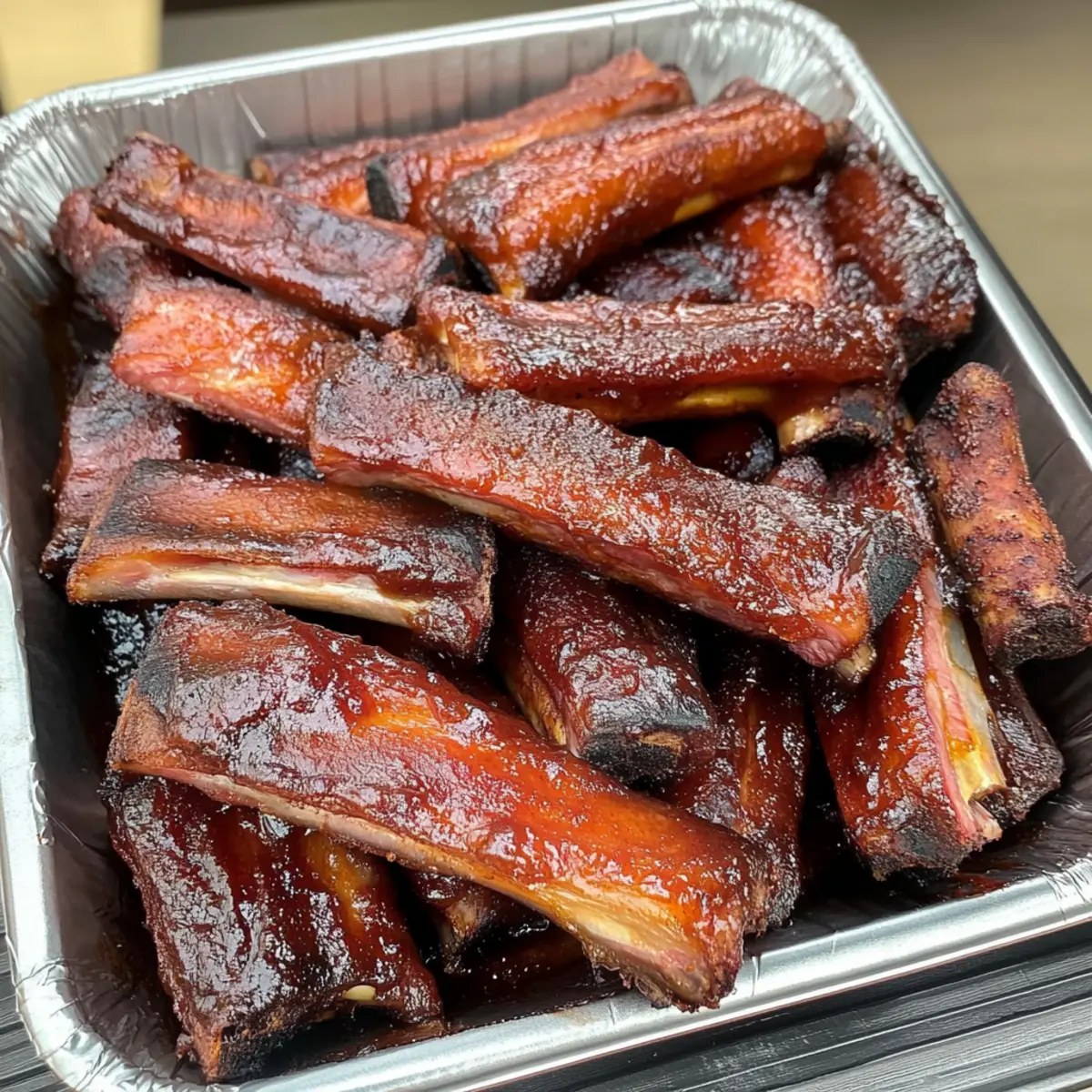 Sweet Heat Peach Party Ribs