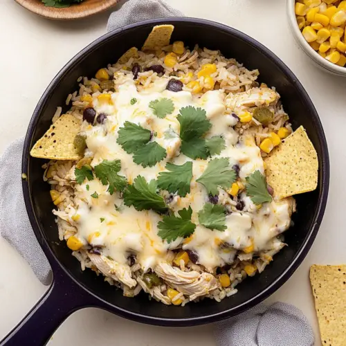 Salsa Verde Chicken & Rice Skillet