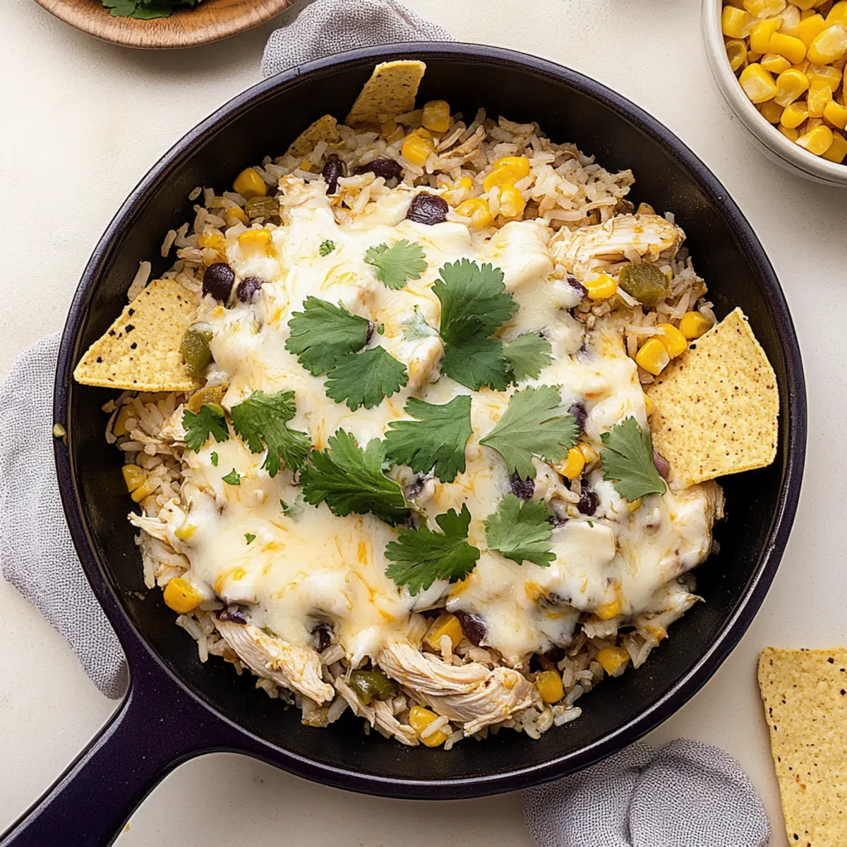 Salsa Verde Chicken & Rice Skillet