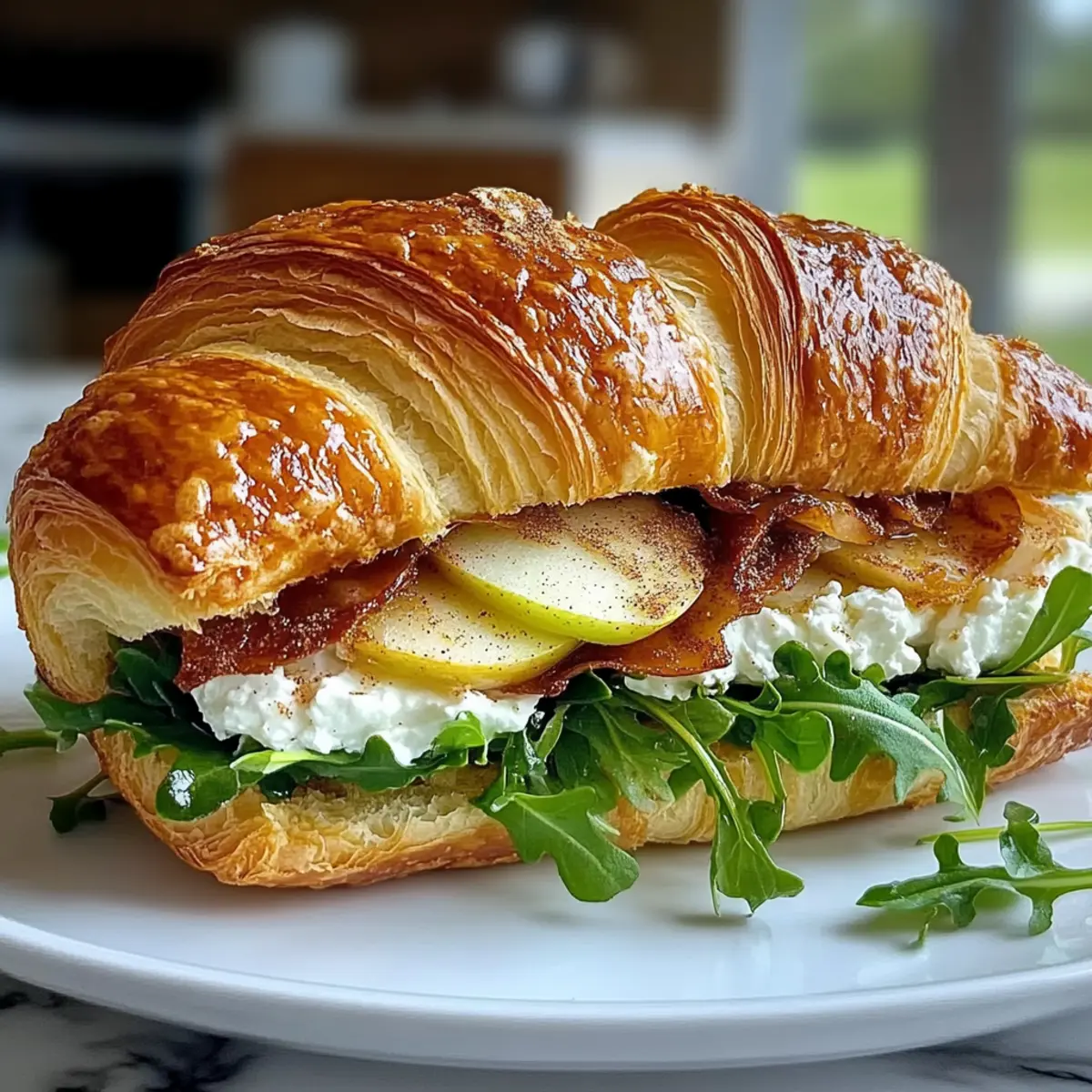 Apple & Goat Cheese Croissant Sandwich