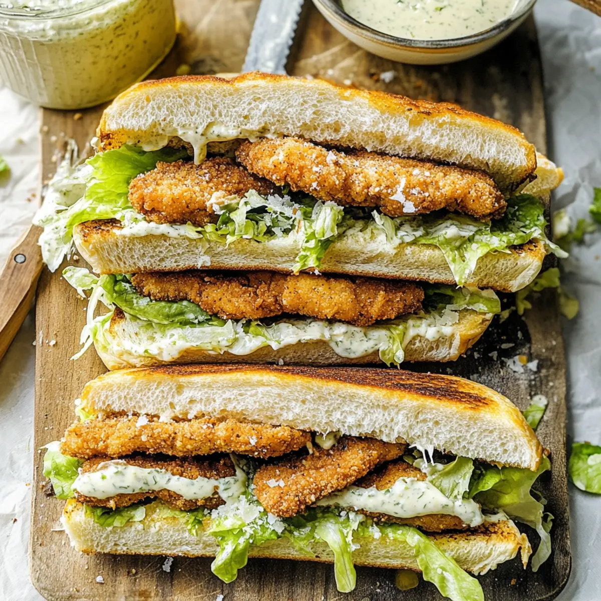 Chicken Caesar Sandwiches