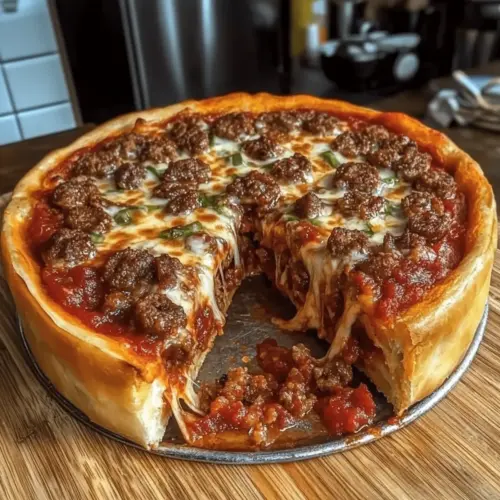 Homemade Chicago-Style Deep Dish Pizza