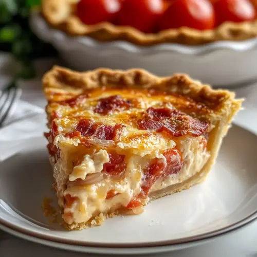 Bacon Onion Tomato Pie