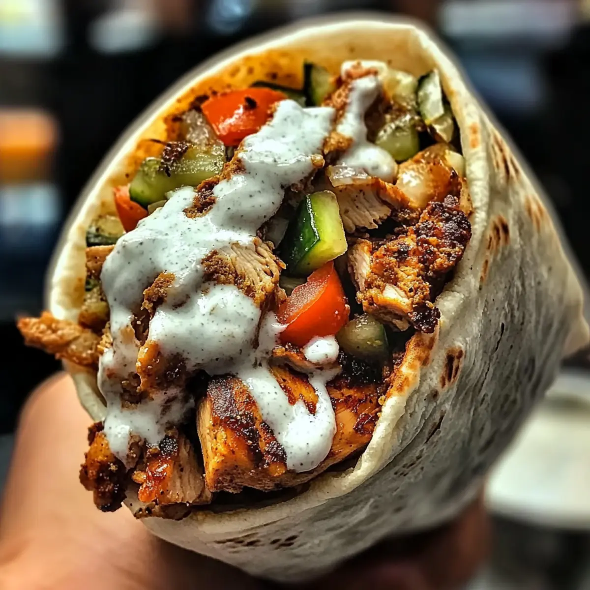 Chicken Shawarma with Creamy Garlic Sauce