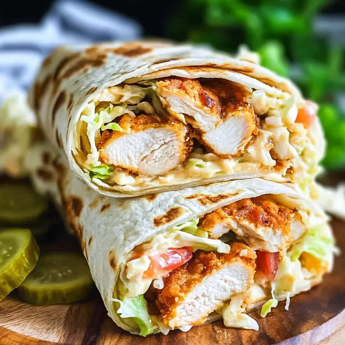 Honey Mustard Chicken Wraps