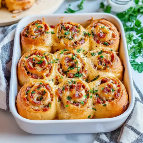 Bacon & Cheese Rolls with Garlic Butter