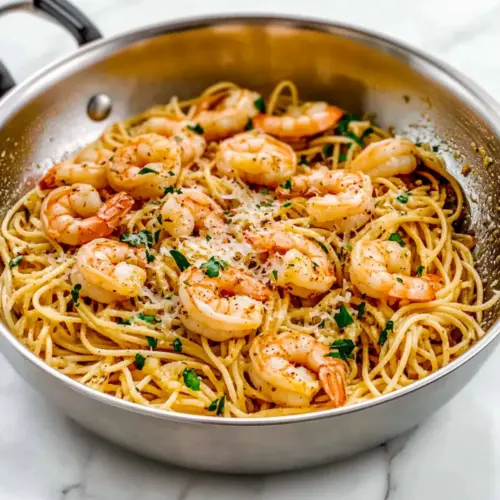 Old Bay Garlic Shrimp Pasta