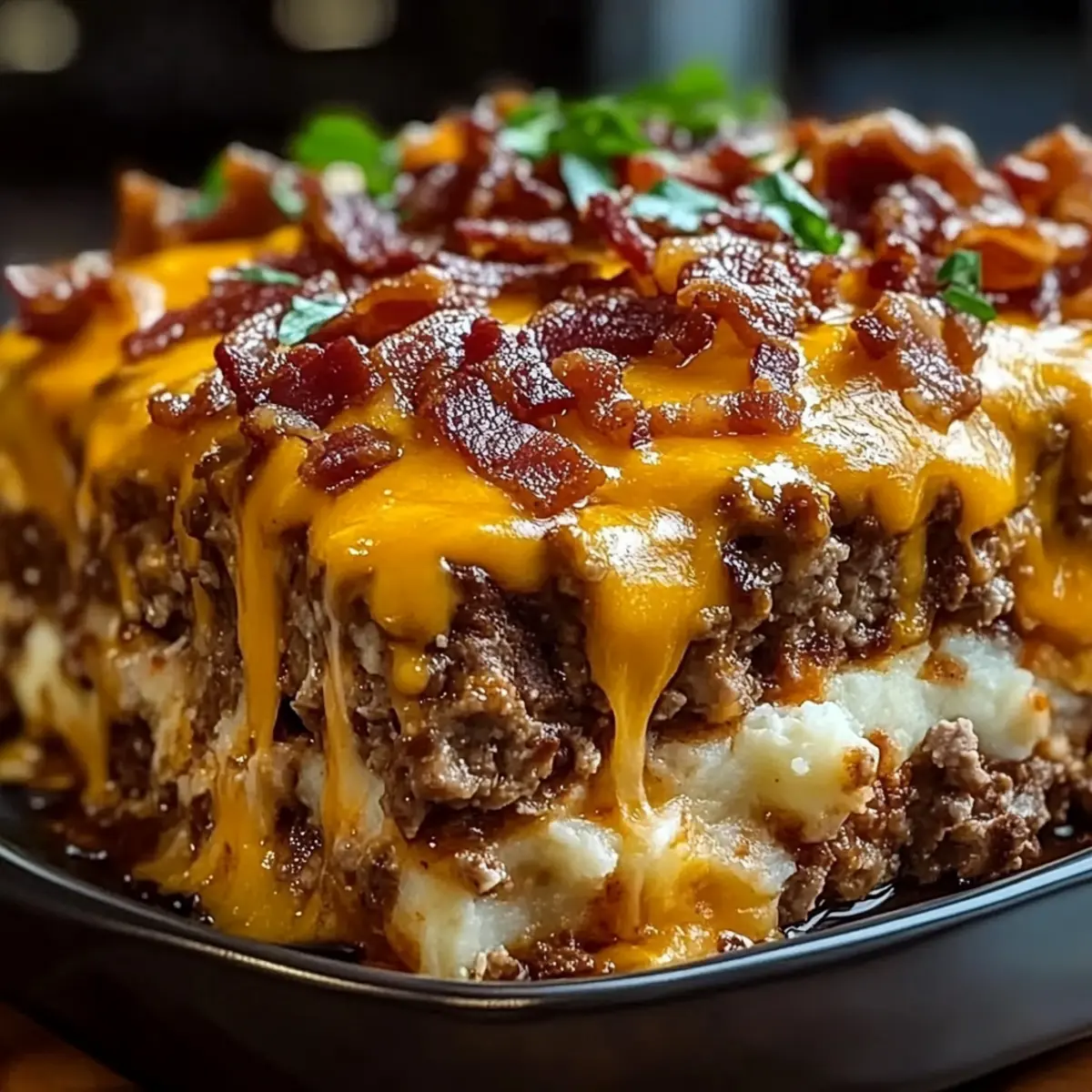Cheesy Loaded Meatloaf Casserole