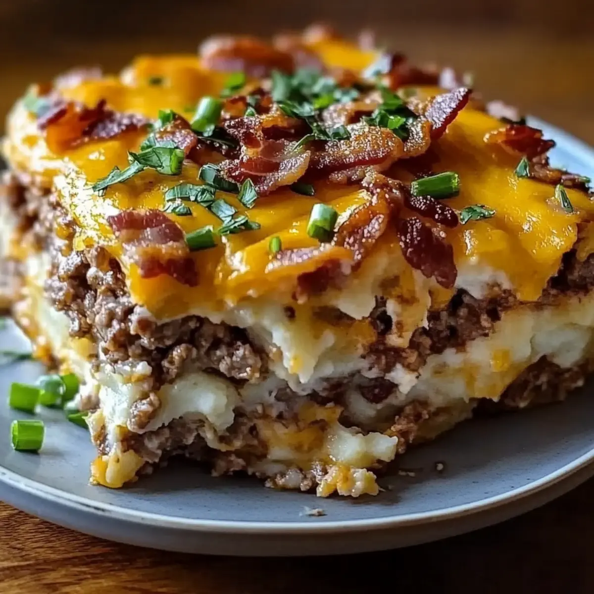 Cheesy Loaded Meatloaf Casserole