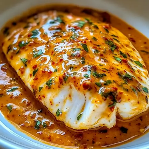 Savory Tilapia in Roasted Pepper Sauce