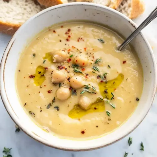 Vegan Garlic Chickpea Soup