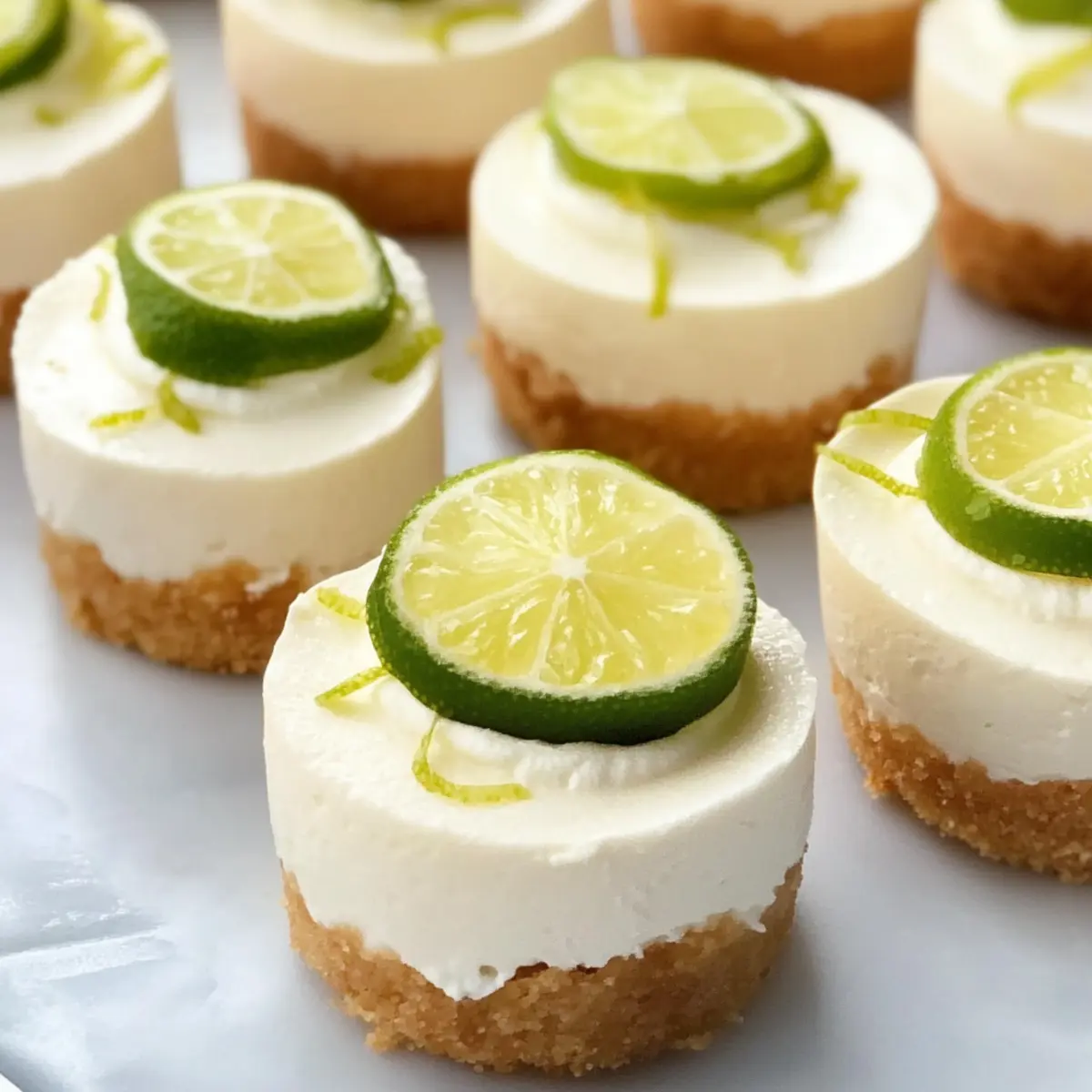 No-Bake Mini Margarita Cheesecakes for Effortless Festivities 4 Mini Margarita Cheesecakes