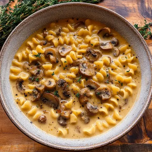 Creamy Mushroom Pasta Soup