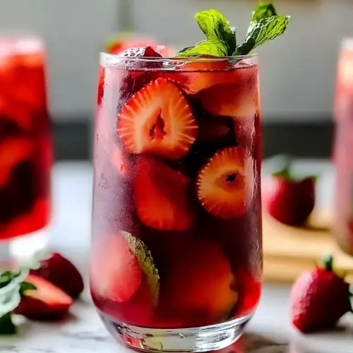 Strawberry Hibiscus Iced