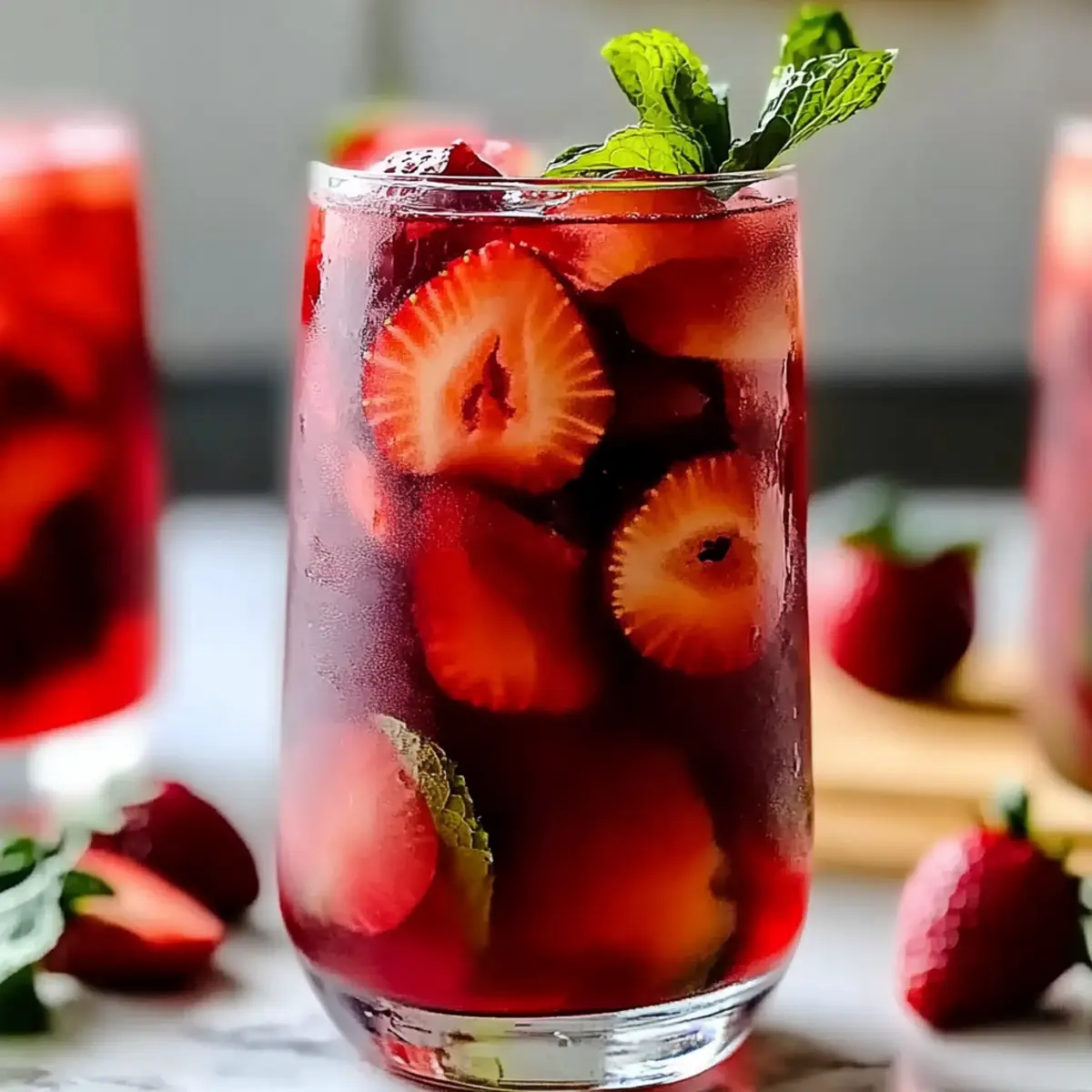 Strawberry Hibiscus Iced