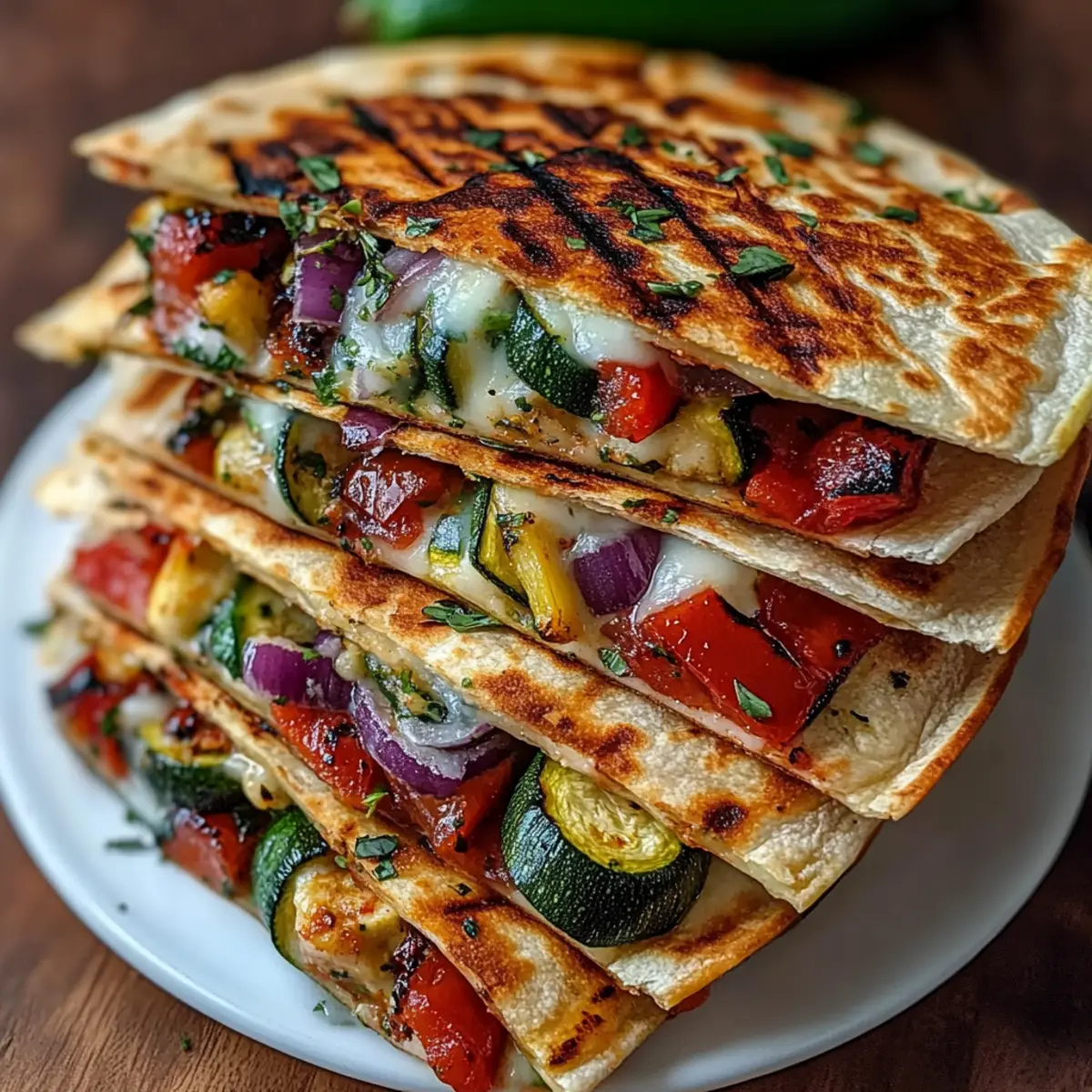 Grilled Mediterranean Veggie Quesadillas