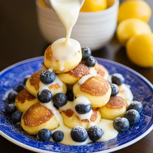 Lemon Blueberry Pancake Poppers