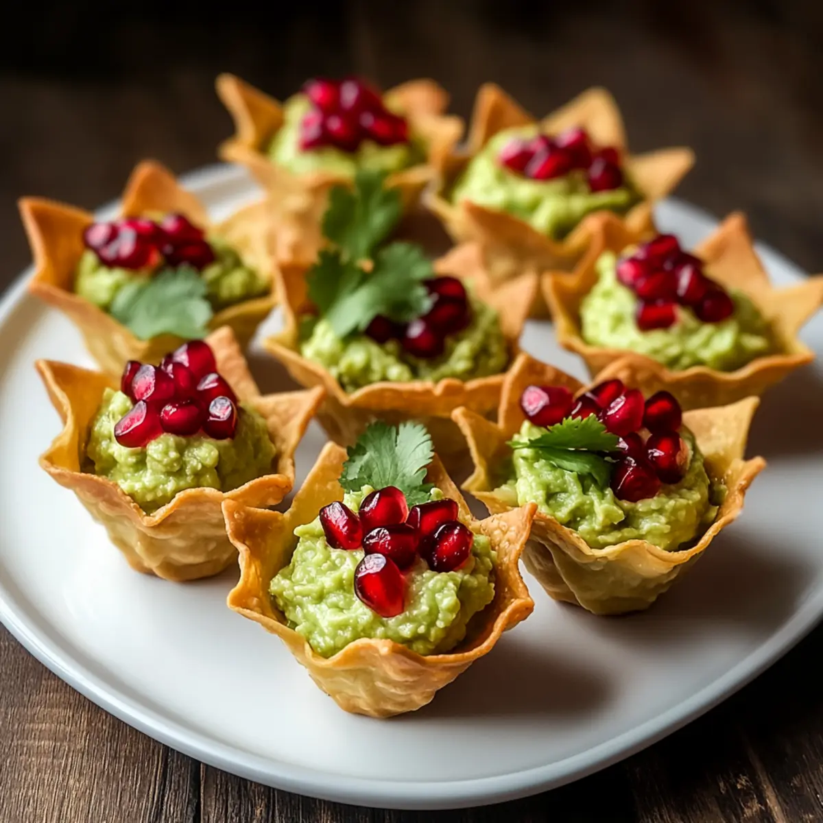 Pomegranate Jeweled Guacamole Cups for a Festive Touch 4 Pomegranate Jeweled Guacamole Cups