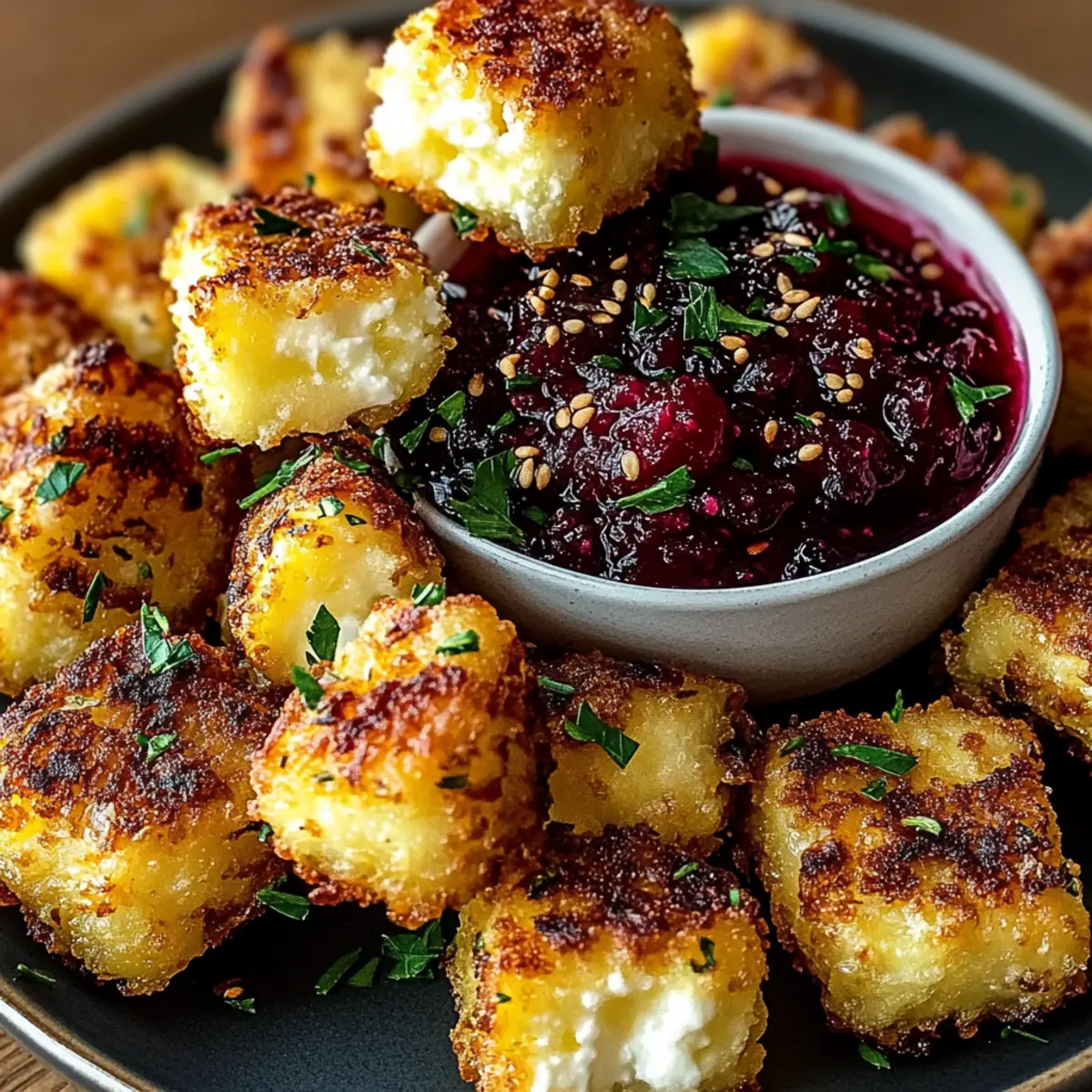 Crispy Halloumi & Feta Bites with Hot Honey Cranberry Dip Delights 2 unnamed file 553