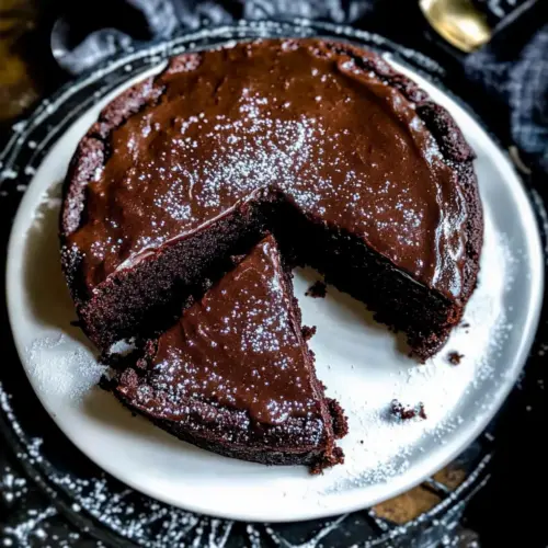 Dark Chocolate Whiskey Cake